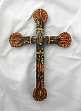 MXC3 - Mexican Hand Painted Cross, 12 in.